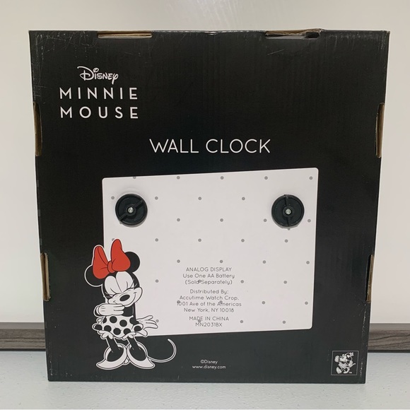 Disney Minnie Mouse Analog Wall Clock-NIB - Picture 2 of 5